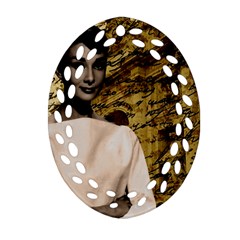 Audrey Hepburn Ornament (oval Filigree) by Valentinaart