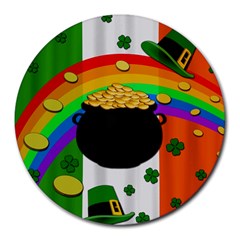 Pot Of Gold Round Mousepads by Valentinaart