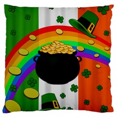 Pot Of Gold Large Flano Cushion Case (two Sides)