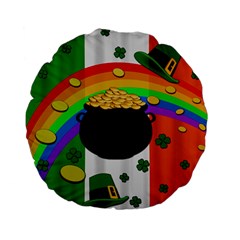 Pot Of Gold Standard 15  Premium Flano Round Cushions by Valentinaart