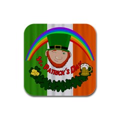 St  Patricks Day  Rubber Square Coaster (4 Pack)  by Valentinaart