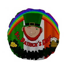 St  Patricks Day  Standard 15  Premium Round Cushions by Valentinaart