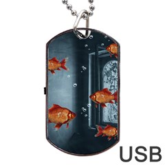 Natural Habitat Dog Tag Usb Flash (one Side) by Valentinaart