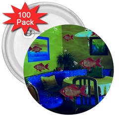 Natural habitat 3  Buttons (100 pack) 