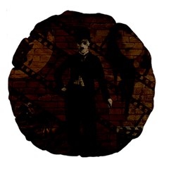 Charlie Chaplin  Large 18  Premium Round Cushions