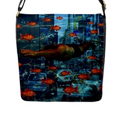 Urban Swimmers   Flap Messenger Bag (l)  by Valentinaart