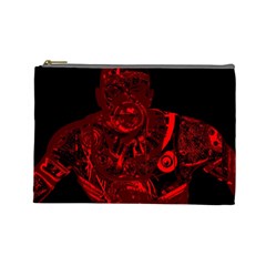 Warrior - Red Cosmetic Bag (large)  by Valentinaart