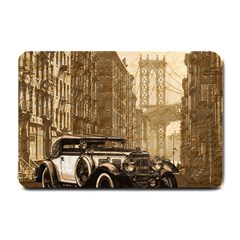 Vintage Old Car Small Doormat  by Valentinaart