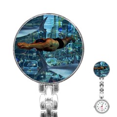 Urban Swimmers   Stainless Steel Nurses Watch by Valentinaart