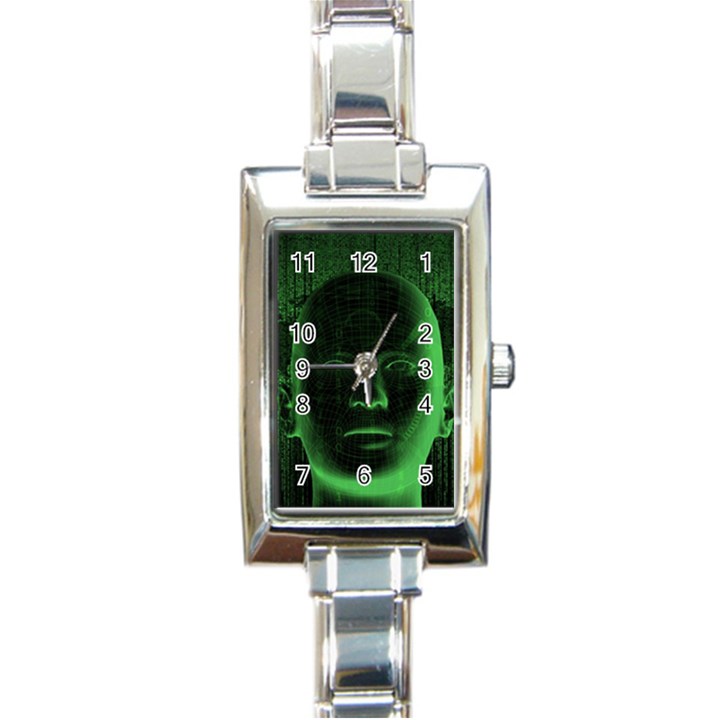 Code  Rectangle Italian Charm Watch