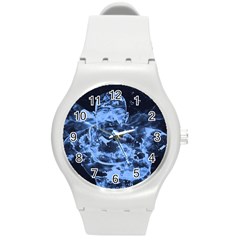 Blue Angel Round Plastic Sport Watch (m) by Valentinaart