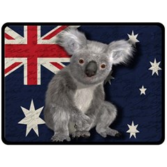 Australia  Fleece Blanket (large)  by Valentinaart