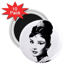 Audrey Hepburn 2 25  Magnets (10 Pack)  by Valentinaart