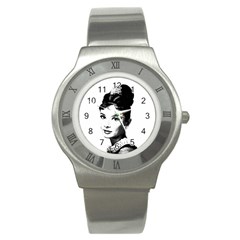 Audrey Hepburn Stainless Steel Watch by Valentinaart