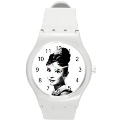 Audrey Hepburn Round Plastic Sport Watch (m) by Valentinaart