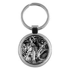 Gray Girl  Key Chains (round) 