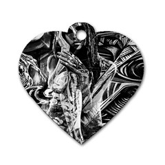 Gray Girl  Dog Tag Heart (two Sides) by Valentinaart