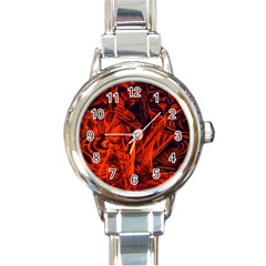 Red girl Round Italian Charm Watch