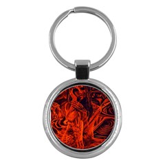 Red girl Key Chains (Round) 