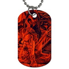 Red girl Dog Tag (Two Sides)