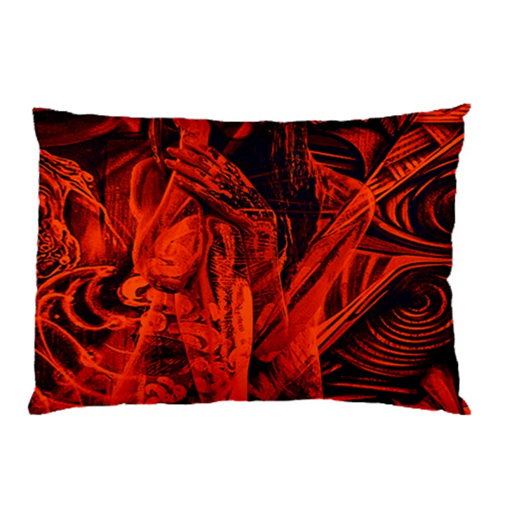 Red girl Pillow Case