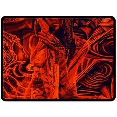 Red girl Fleece Blanket (Large) 