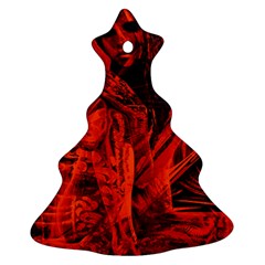 Red girl Christmas Tree Ornament (Two Sides)