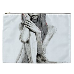 Stone Girl Cosmetic Bag (xxl)  by Valentinaart