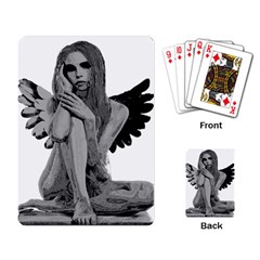 Stone Angel Playing Card by Valentinaart