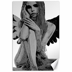 Stone Angel Canvas 24  X 36  by Valentinaart