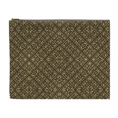 Wooden Ornamented Pattern Cosmetic Bag (xl) by dflcprints