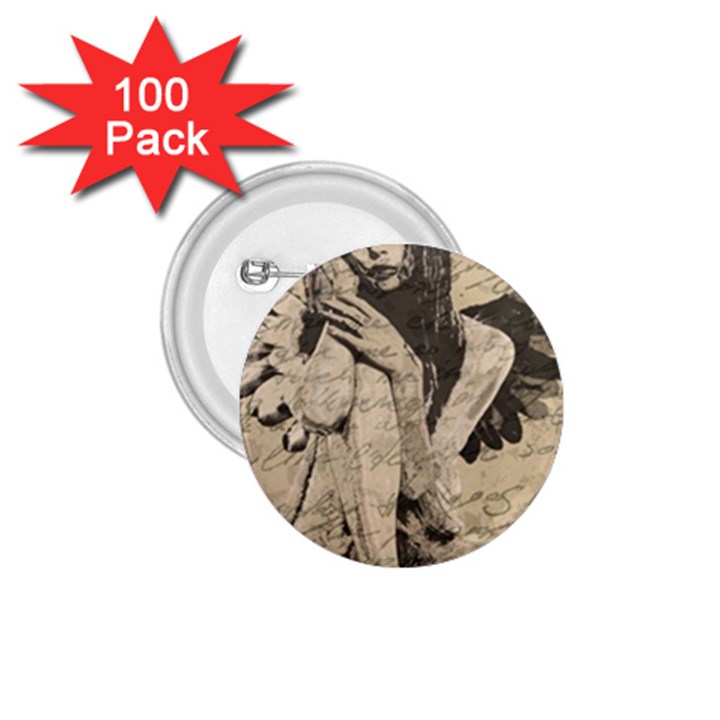Vintage angel 1.75  Buttons (100 pack) 