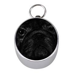 Black Bulldog Mini Silver Compasses by Valentinaart