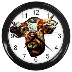 Artistic Cow Wall Clocks (black) by Valentinaart