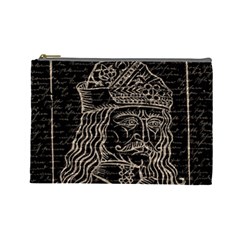 Count Vlad Dracula Cosmetic Bag (large)  by Valentinaart