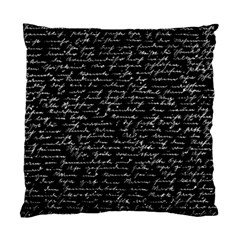 Handwriting  Standard Cushion Case (two Sides) by Valentinaart