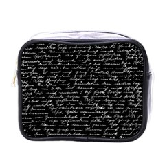Handwriting  Mini Toiletries Bags by Valentinaart