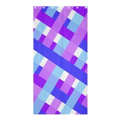 Geometric Plaid Gingham Diagonal Shower Curtain 36  X 72  (stall) 