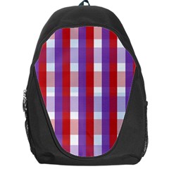 Gingham Pattern Checkered Violet Backpack Bag