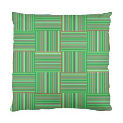 Geometric Pinstripes Shapes Hues Standard Cushion Case (two Sides)