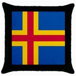 Flag of Aland Throw Pillow Case (Black) Front