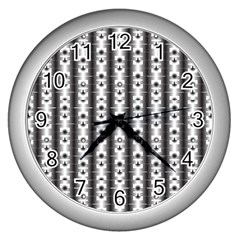 Pattern  Wall Clocks (silver) 