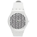 Pattern  Round Plastic Sport Watch (M) Front