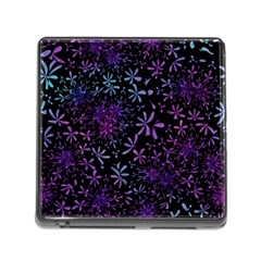 Retro Flower Pattern Design Batik Memory Card Reader (square) by Simbadda