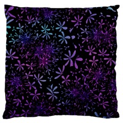 Retro Flower Pattern Design Batik Large Cushion Case (two Sides) by Simbadda