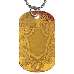 Vintage Scrapbook Old Ancient Retro Pattern Dog Tag (one Side)