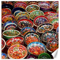 Art Background Bowl Ceramic Color Canvas 12  X 12   by Simbadda