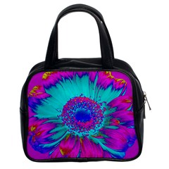 Retro Colorful Decoration Texture Classic Handbags (2 Sides) by Simbadda