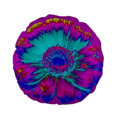 Retro Colorful Decoration Texture Standard 15  Premium Flano Round Cushions by Simbadda