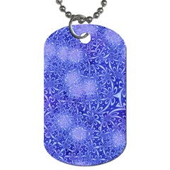 Retro Flower Pattern Design Batik Dog Tag (one Side) by Simbadda